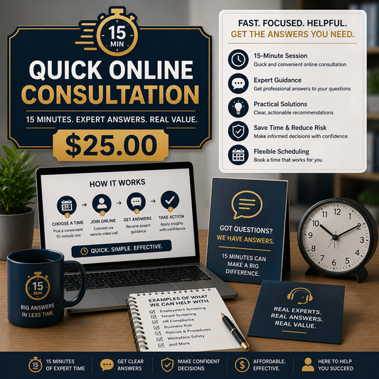 Quick Online Consultation (15 Minutes)